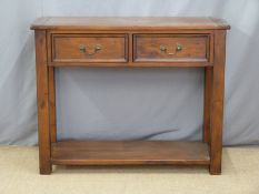 Stained pine buffet, W110 x D40 x H88cm
