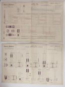 Tower Bridge, London, two Victorian architect's or civil engineering drawings depicting the Surrey