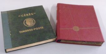 Ceres album of French stamps including good range of early issues and a stockbook of French stamps