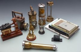 Coal mining lamps and ephemera including 'The CEAG inspection lamp', Concordia electric safety lamp,