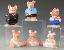 Six Wade National Westminster pigs