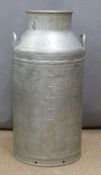 Aluminium milk churn manufactured by Grundy (Teddington), Middlesex for Bridlington