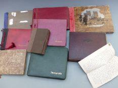 Nine mainly early to mid 20thC photograph albums including trips to Switzerland 1908, France, Spain,