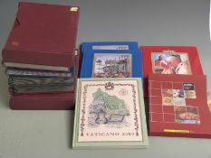 Four Italy Vaticano albums and six stockbooks of world stamps, mainly European and USA