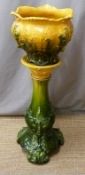 An earthenware jardiniere on stand, H87cm