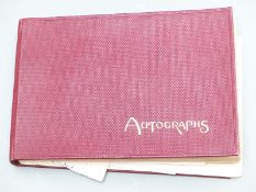 Early to mid 20thC autograph book, signatures to include Edward Duke of Windsor and Wallace Simpson,