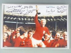1966 England World Cup photograph signed by Nobby Stiles, Gordon Banks, Jack Charlton, Norman
