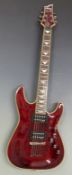 Schecter Diamond series Omen Extreme-6 electric rhythm/lead guitar, serial no. N12091086, in vintage