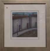 Paul Horton signed limited edition (126/195) print Downhill Racers, signed and titled to lower