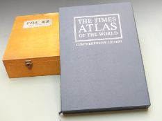 The Times Atlas of The World in slip together with an FAC X2 construction kit box