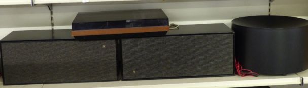 Bang and Olufsen Beogram 4002 record player/turntable with a pair of Bang and Olufsen Beovox