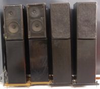 Four Rega EL8 speakers, each 74cm tall