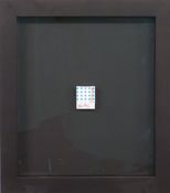Damien Hirst (b 1965) signed 'Spot' matchbox in contemporary frame. Provenance-from The Pharmacy