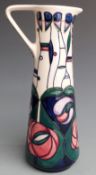 Moorcroft ewer / jug in the Mackintosh pattern, dated 1995, boxed, H23.5cm
