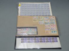 A sheet of Barbados 1947 3d blue stamps, Bermuda 1962-8 set to £1 on cover plus mint set, Rhodesia