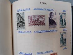 Eleven albums of stamps comprising Poland x 7, Spain x 4