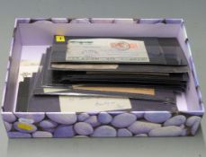 A box of world postal history including a Zeppelin cover