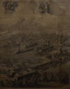 Romanus de Hooghe (1645-1708) 17thC engraving 'Captum Philipsburgum 1676', view of the siege of