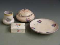 Poole and Carter Stabler Adams pottery including lidded muffin dish, vase, pedestal dish etc,