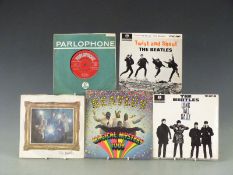 The Beatles - 19 1960s issue singles plus two EPS, a Fan Club flexi (no sleeve) and MM Tour, most in