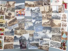 A quantity of postcards, mostly local interest, to include Painswick, Tetbury church, Seven