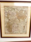 18thC map of Holland and Belgium 'Brabantiae Ducatus cum Adjacentibus Proviniis per Nicolaum