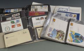 Five albums of first day covers, 1970s and 80s including British and Commonwealth and oversized