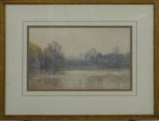 Edward Francis Wells (1876-1952) watercolour landscape 'Early Spring, Near Bracknel, Berkshire'