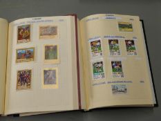 Nine albums of stamps comprising Romania x 5, Paraguay x 2, St Lucia and St Vincent