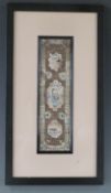 Chinese 19th/20thC embroidered cuff, 29 x 8cm