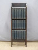 A set of Charles Dickens books in purpose built bookcase, height 94cm