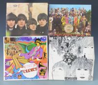 The Beatles - 13 albums including five black / silver and three yellow / black labels, plus others
