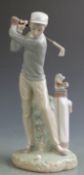 Lladro figure of a golfer, 27.5cm