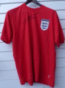 Sir Geoff Hurst signed England short sleeved football shirt with 'Hurst 10' to the back together