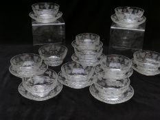 Twenty one John Walsh Walsh dessert bowls 13cm in diameter, and finger bowls and saucers 16cm in