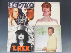 Approximately 50 albums including T.Rex, Sex Pistols, David Bowie and Tamla Motown