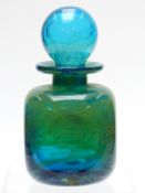 Mdina glass bottle vase signed to base, 19cm tall.