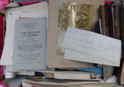 A large quantity of Victorian and later studio and other photographs, postcards, ephemera etc to