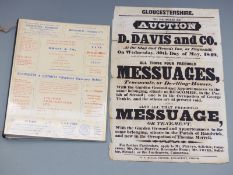Victorian property auction poster for four houses at Ruscombe and a property at Randwick, the