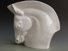 Royal Worcester vase in the form of a horse's head, H28cm