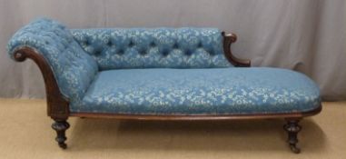 Victorian upholstered chaise longue