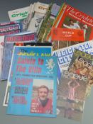 A large collection of football and cricket related booklets, programmes and magazines including