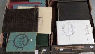 Two boxes of stamp albums, including Hungary collection, G.B., covers etc