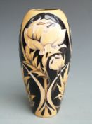 Moorcroft signed limited edition vase 45/75 decorated with poppies and dated 2013, signature