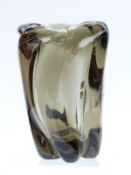 William Wilson for Whitefriars spiral twisted vase, pattern no. 9386 in twilight, 19.5cm tall.