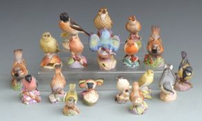 Collection of eighteen Royal Worcester porcelain birds