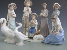 Collection of Nao/Lladro figures