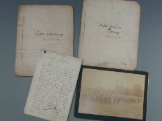 Three hand written late 19th or early 20thC cycling interest booklets including 