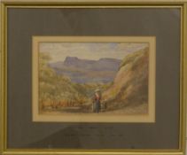 Attributed to William Leighton Leitch (1804-1883) watercolour 'View near Nice', titled and dated