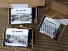 Three Exocutor electric insect killers, two boxed